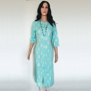 Aqua Blue Rayon Kurt