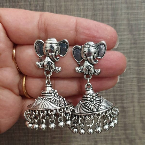 Elephant Design Jhumka