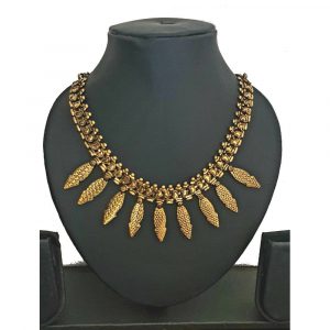 Gold Oxidized Necklace